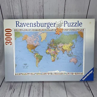 Ravensburger Puzzle 3000 Piece Puzzle World Political Map 1999 - NO. 17015 9  • $39.99