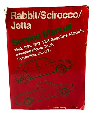 1980-83 Volkswagen Rabbit Jetta Scirocco Service Manual Pickup GTI VW Gas • $43.99