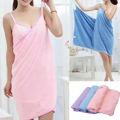 Wrap Around Microfibre Towel For Bath Beach Pool Gym Spa Dress Quick Dry • £7.99