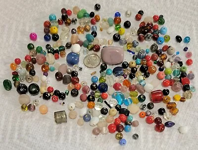 H513 Mixed Lot Of Glass Beads. Will Combine To Save On Shipping  • $2.99