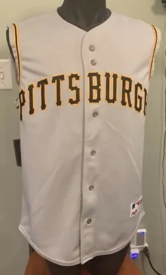 Pittsburgh Pirates Jersey Vest Size 40 Rawlings NWOT Vintage Gray • $52.33
