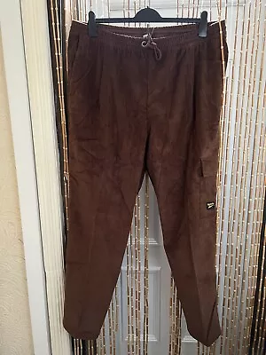 Reebok Mens Brown Corduroy Drawstring Pants Size 2XL • £19.95