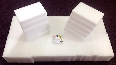 50 PREMIUM Grade Melamine Sponge Eraser BULK PACK 3/4  Works Like Magic!  • $10.99