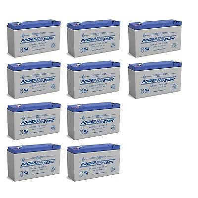 Power-Sonic PS-6100 6V 12AH Battery Replacement For Golf Cart - 10 Pack • $159.99