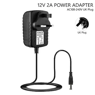 £7.40 • Buy 12V 2A AC-DC UK Power Supply Adapter Safety Charger For LED Strip CCTV Camera