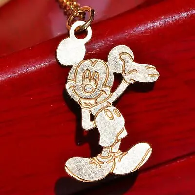 14k Yellow Gold Pendant 1.0  Mickey Mouse Charm Vintage 0.6gr Van Dell Disney • $300