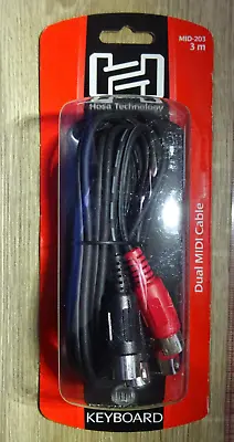 Hosa MID-203 Dual MIDI Cable Dual 5-pin DIN To Same 3 M EMI RFI OFC Mid203 • $18