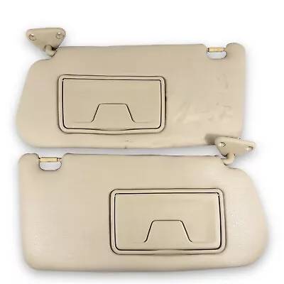 2002-2007 Mitsubishi Lancer Driver & Passenger Side Sun Visor Pair Vinyl Tan • $72.95