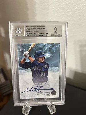 Mike Zunino 2013 Bowman Inception Prospect Blue AUTO #’d 36/75 Graded BGS 9 • $13.95