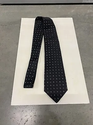 Isaia Napoli Black Silk Pattern Spotted 7 Fold Tie • $44.99