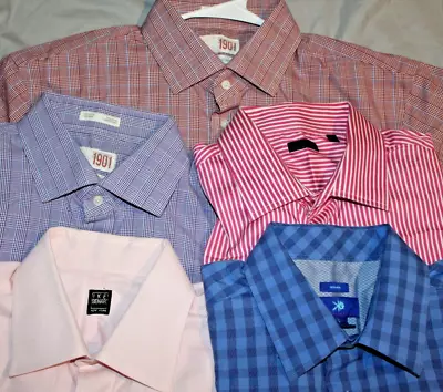 Lot Of Dress Shirts Men's 16-16.5 34/35 / L BEHAR - EGARA - 1901 • $14.99