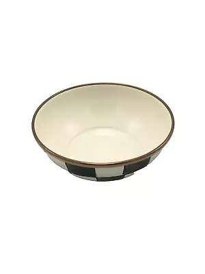 Mackenzie Childs B&W Courtly Check Small Enamel Bowl 6  Pre-Owned-Never Used • $39.99