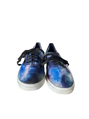 Vans Womens Shoes 6.5 Cosmic Galaxy Lo Pro Blue Purple Sneakers Lace Boho Alien • $13