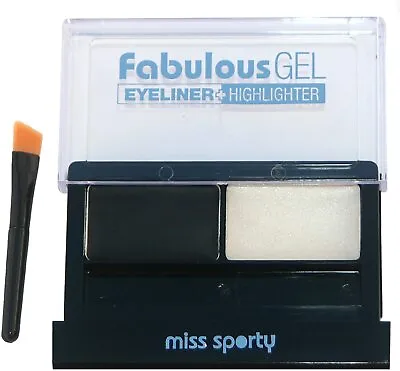 Miss Sporty SEALED Fabulous Gel Eyeliner & Highlighter ~ Black & White • £2.25