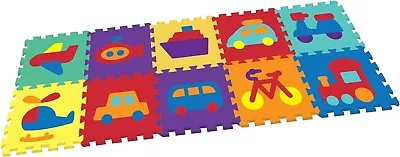 10 EVA Foam Mats Vehicle Rubber Puzzle Play Mat Floor Interlocking Playmat Tiles • £8.99