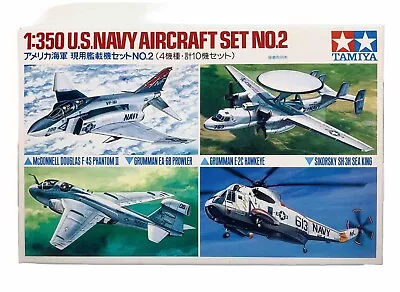 Tamiya F-4S Phantom II EA-68 Prowler E-2C Hawkeye SH-3H Sea King 1/350  USN Set2 • $20