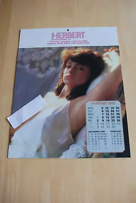 £25 • Buy Rare Colour Glamour Girls 1987 Wall Calendar With Linda Lusardi Very Good Cond