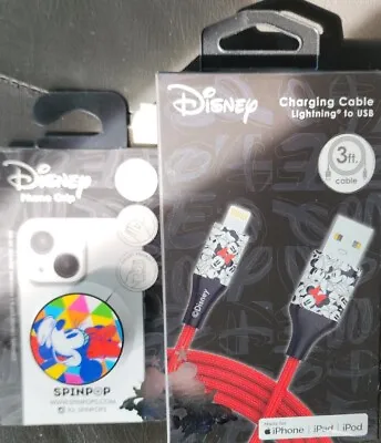 Disney Mickey & Minnie Mouse Charging Cable Lightng To USB Made For Apple.   • $16.99