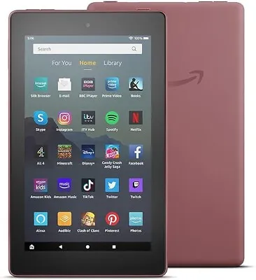 Amazon Fire 7 Tablet 9th Generation | 16GB |  7 Inch Display | Wi-Fi | Plum • £39.99