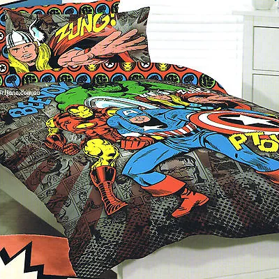 Avengers - Thor - Zung! - Double/US Full Bed Quilt Doona Duvet Cover Set • $38.58