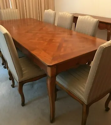 $8500 • Buy French Provincial Solid Cherry Wood Dining Table + 8 Chairs By Graham Geddes Ant