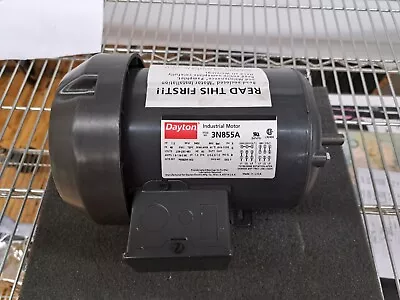 Used Dayton 3N855A 1/2HP 3PH 3450RPM 48 Frame Industrial Electric Motor • $100