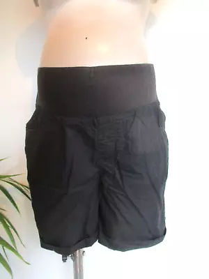 Dorothy Perkins Maternity Black Under Bump Safari Shorts Size 10 • £6.50