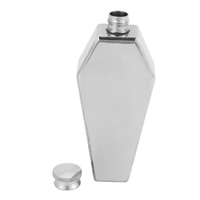 Mini Hip Flask 100ML Coffin Shape Stainless Steel Portable Flagon T • £10.18