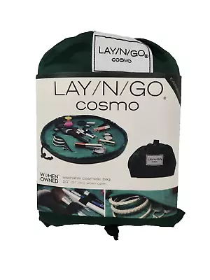 New Lay N Go Washable Cosmetic Bag Women Owned Evergreen 20 In. • $19.95