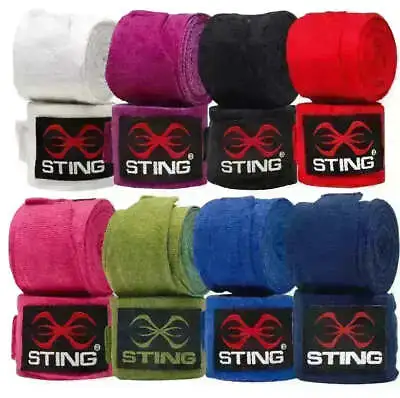 Sting Elasticicated Hand Wraps Muay Thai Boxing Hand Bandages Wraps • £10