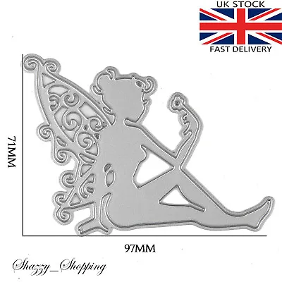 Fairy Die Sitting Lace Wings Metal Cutting Die Cutter UK Seller Fast Shipping • £5.29