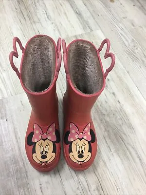 Minnie Mouse Rain Boots - Little Girls Size 11/12 **Excellent Condition • $7.49