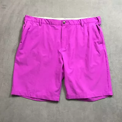 Adidas Golf Shorts Mens 42 X 10 Purple Stretch Performance Chinos • $16.87