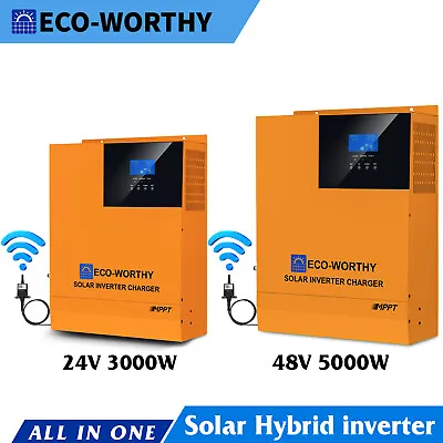 800W 1000W 1500W 3000W 5000W Watt Solar Hybrid Inverter Off Grid Mppt Controller • £339.99