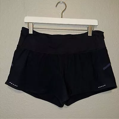 Lululemon Speed Up Shorts Black With Pink Zipper Size 8 Athletic Running • $24.99
