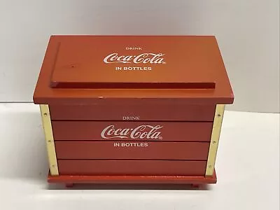Drink Coca-Cola In Bottles Coke 1990 Willitts Designs Wooden Music Box 39067 • $14.95