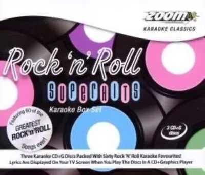 ZOOM KARAOKE Karaoke Classics: Rock N Roll Superhits Box Set - 60 Songs CD+G CD • £12.72