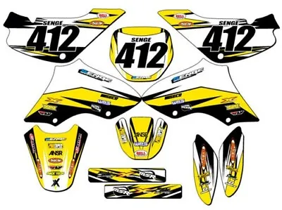 All Years JR 80 VELOCITY Yellow Senge Graphics Kit Compatible With Suzuki • $109.99