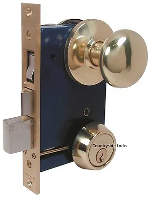 ORNAMENTAL Iron Gate Double Cylinder Mortise Lockset 2-1/2  Backset 1 X 7-1/8   • $79.99