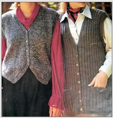 0008. Knitting Pattern. Paper Copy. Ladies Long/short Waistcoat. Aran • £3.50