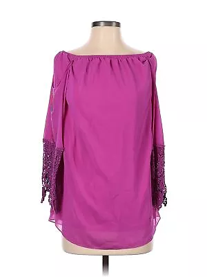 VAVA By Joy Han Women Purple Short Sleeve Blouse S • $14.74