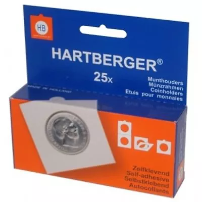 Hartberger Self Adhesive Coin Holders - Pack Of 25 Sizes From 15mm To 39.5mm • £4.90