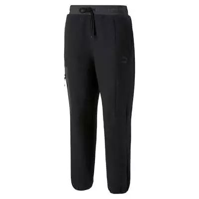 Puma Swxp Polar Fleece Pants Mens Black Casual Athletic Bottoms 53566701 • $19.99