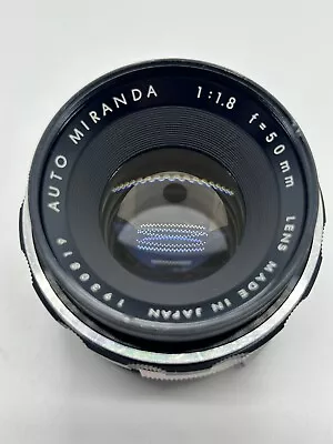 Miranda Auto 50mm F=50mm 1:1.8 Camera Lens Miranda Bayonet Mount EX+ • $30