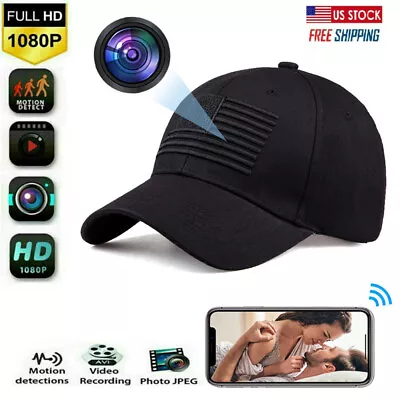 HD 1080P Wireless WIFI Mini Hat Video Camera Recorder Baseball Cap Design Camera • $56.54