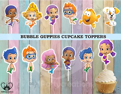 Bubble Guppies Cupcake Toppers • $10