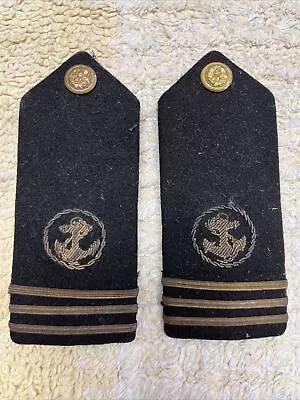 US Navy Shoulder Board Gemsco Military World War II Vietnam Vintage Patch • $5
