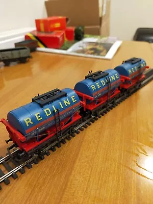 3 X Hornby Redline Oil Tank Wagons. 00 Gauge. Free Postage. • £10.69