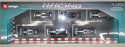 Burago AMG Petronas Mercedes F1 Racing Formula One 1:43 Diecast Metal 6-Pack NEW • $39.99