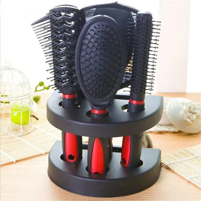Hair Brush Set For Women Massage Comb Styling Salon Set Mirror Stand Holder☽ • £13.07